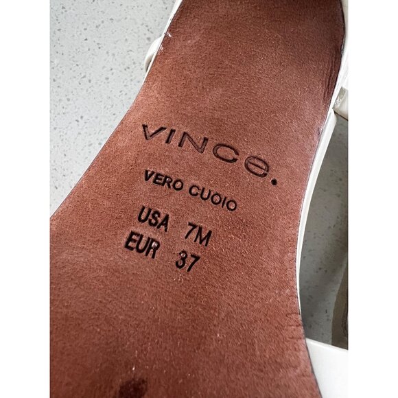 Vince Bianca Pump Cream leather heels size 7 NEW - Picture 7 of 9